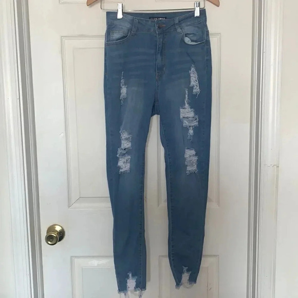Fashion Nova Denim - Fashion Nova Distressed Jeans 